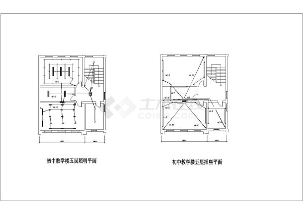 [北京]某地上四层中学电气施工图纸（三级负荷）-图二