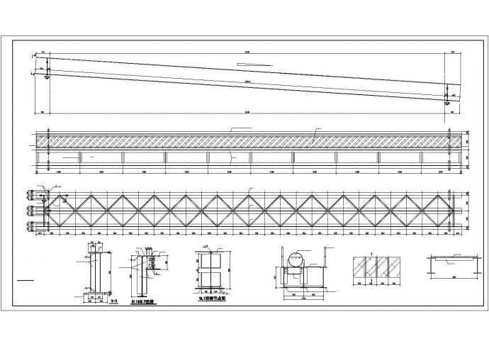 某单层轻钢厂房管道支架结构设计图_图1