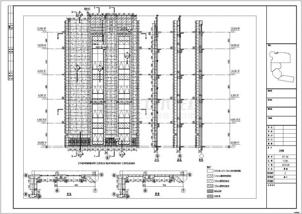 [浙江]36层框架核心筒结构五星级酒店幕墙施工图（附楼五层）-图一