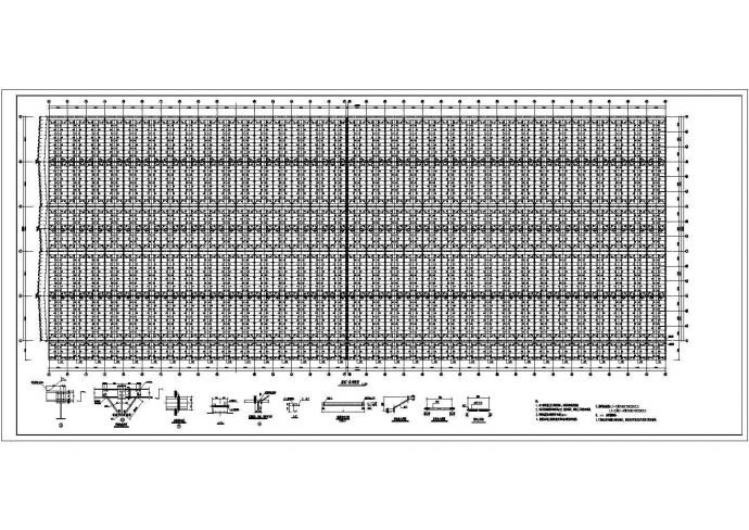 某三联跨跨单层钢结构厂房图（结构跨度36米+18米+36米）_图1
