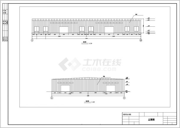某48米跨门式钢架厂房结构毕业设计图纸-图一