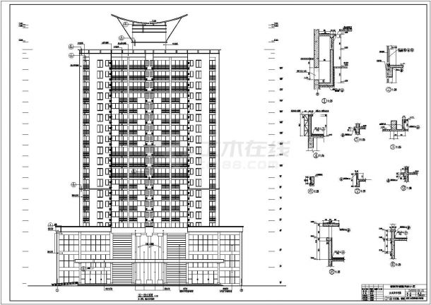 某地十九层框架结构住宅建筑设计施工图纸-图一