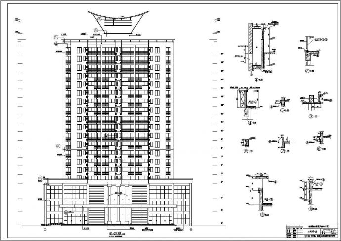 某地十九层框架结构住宅建筑设计施工图纸_图1
