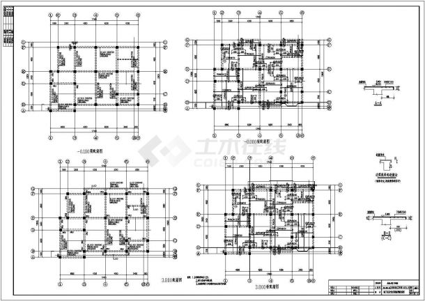 某地别墅小区二层别墅结构设计施工图-图二