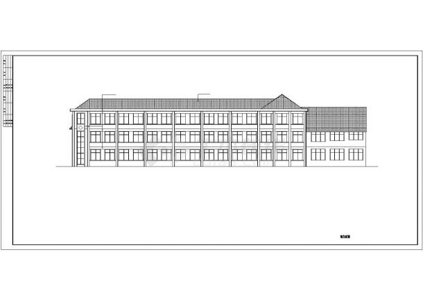 某中学三层框架结构教学办公楼建筑设计方案图-图一