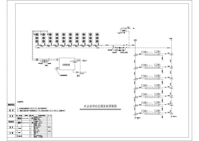 高层办公楼暖通空调系统设计施工图（风冷模块机组）_图1