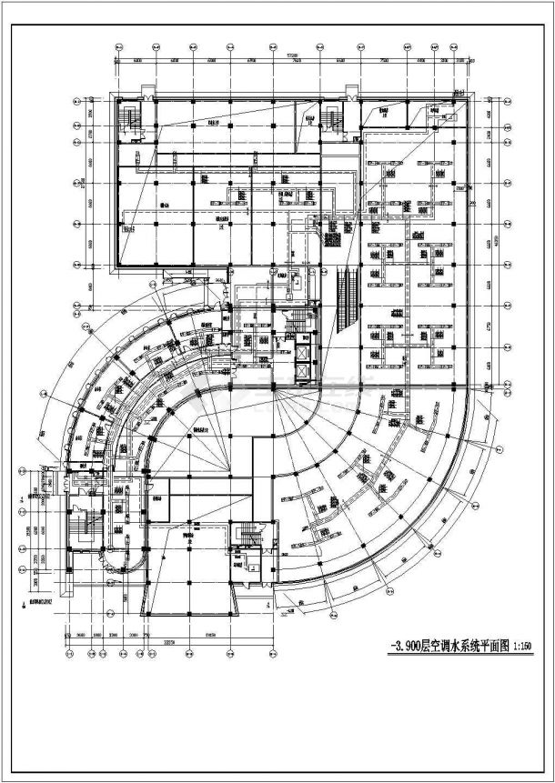 【黑龙江】二类办公楼空调采暖通风及防排烟系统设计施工图-图一