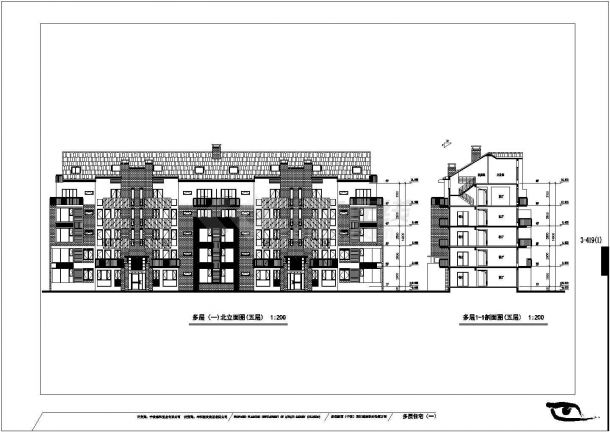 宁波某地六层框架结构住宅建筑设计方案图纸-图一