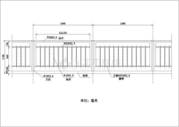 贵阳市宝山路人行天桥桥梁全套图纸-图一