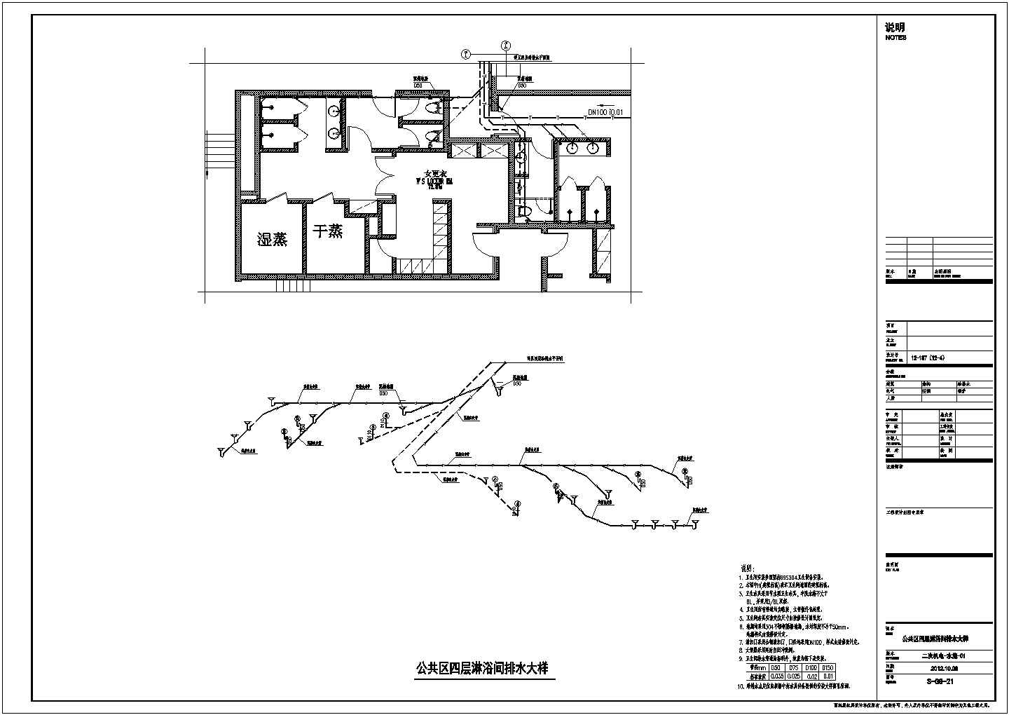 [湖北]40686.57㎡二十一层文化中心五星级酒店消防水设计图（含丰富大样图）