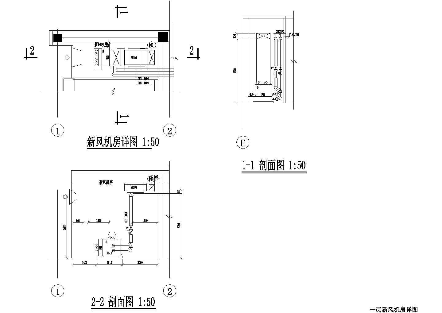 【天津】大学体育馆空调暖通空调全套系统设计施工图（大院设计地源热泵）