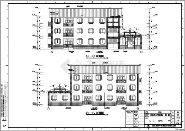 石羊镇金羊村仿古一条街建筑施工图-图二