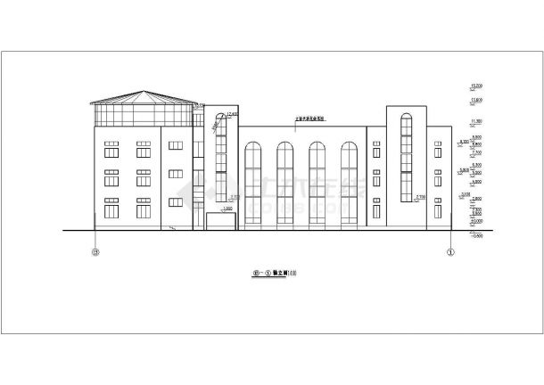 某地三层框架结构办公楼建筑结构设计施工图纸-图一