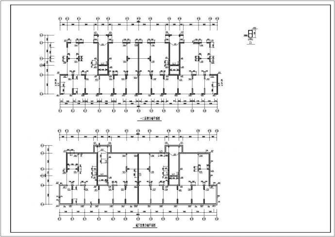 青岛某小区地上十四层住宅楼带阁楼层结构图纸（六号）_图1