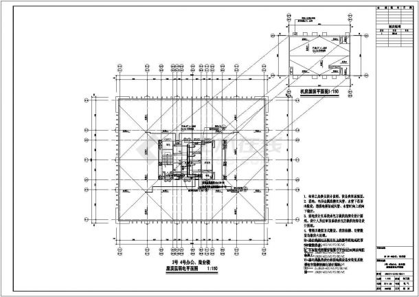 [北京]170310㎡二十二层层综合办公楼弱电智能化施工图纸（地下3层、智能化弱电系统）-图一