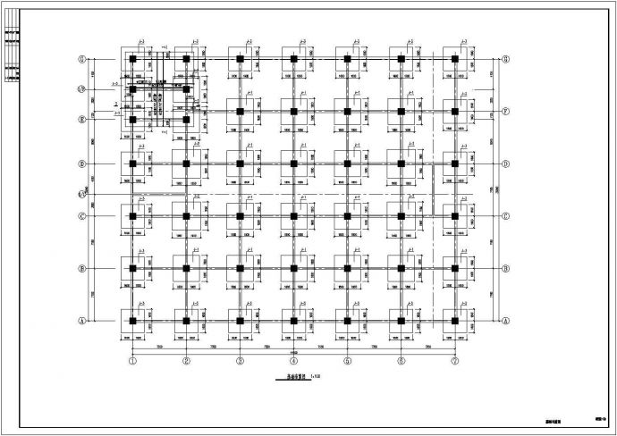 北京某4S店地上三层钢框架结构施工图（局部四层）_图1