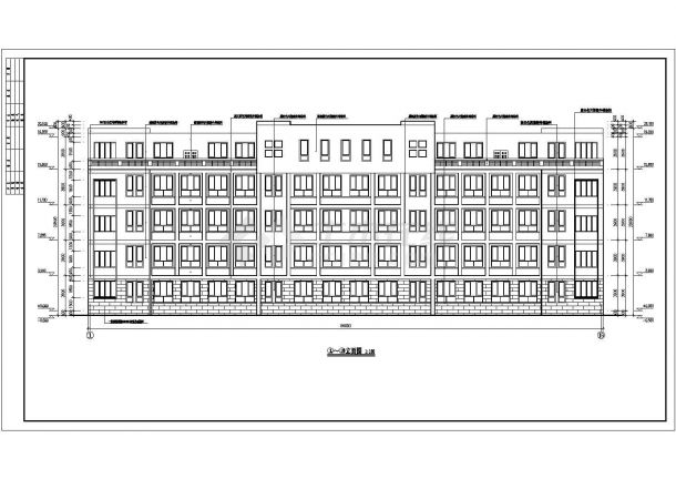 武威市6层混凝土框架结构教学楼建筑施工图纸-图二