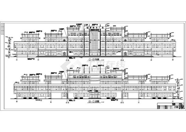 普洱县某地五层框架结构商场建筑设计施工图纸-图一