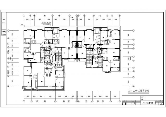 咸阳某二十三层住宅楼电气施工图设计（地下一层）_图1