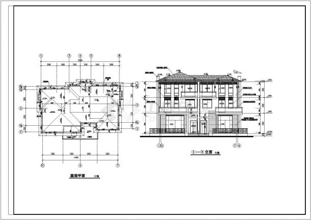 某地3层框架结构别墅建筑设计施工图-图一