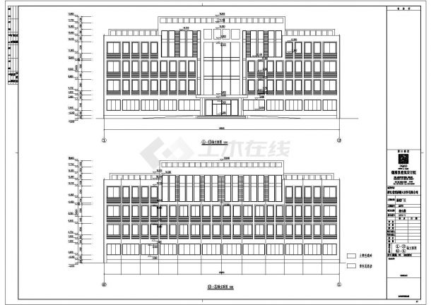 某公司四层框架结构行政办公楼建筑设计施工图-图一