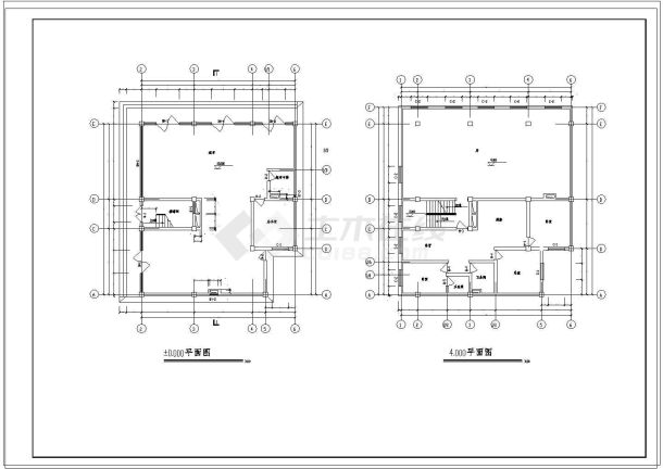 某四层家庭住宅楼建筑结构全套图纸（二层以上为砖混）-图二