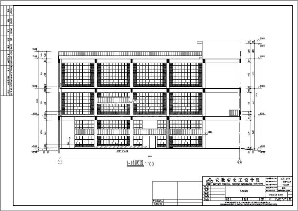 某三层框架TGIC厂房建筑设计施工图-图一