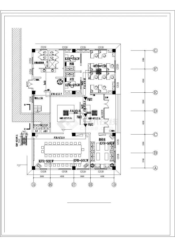 [北京]716㎡办公楼空调系统设计施工图-图一