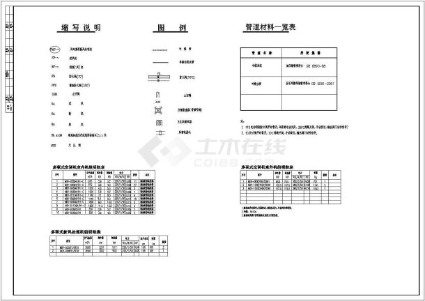 [江苏]6952㎡五层科研办公楼空调通风系统设计施工图（多联式系统）-图二