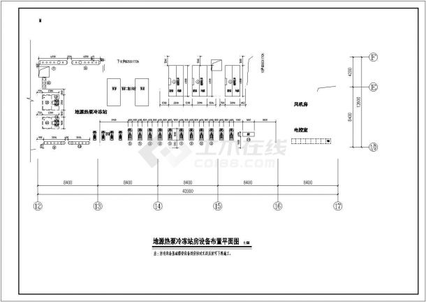 [安徽]61859㎡十二层办公楼空调全系统设计施工图（地源热泵带外网设计）-图一