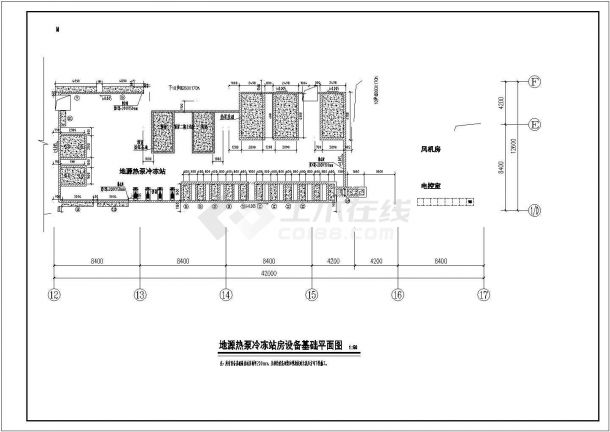 [安徽]61859㎡十二层办公楼空调全系统设计施工图（地源热泵带外网设计）-图二