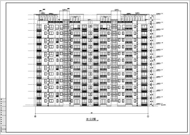 某市11层混凝土剪力墙结构住宅楼建筑施工图纸-图二
