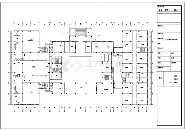 [安徽]14000平方米小高层办公楼多联空调系统设计施工图（商用空调机）-图一
