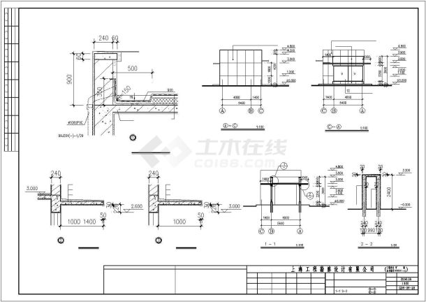 上海某轮椅厂单层砖混结构厂房门卫泵房建筑方案图（高5米）-图二