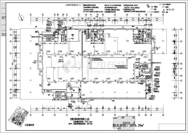 [重庆]43215㎡高层办公楼空调新风系统设计施工图（含计算书全直流变频多联机组）-图一