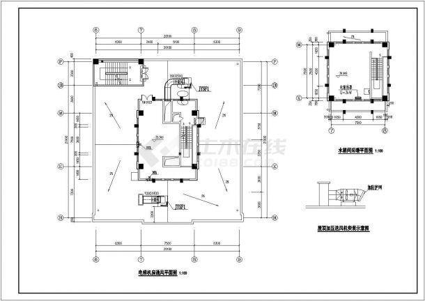 【天津】经济服务中心办公楼暖通施工图（地源热泵）-图一