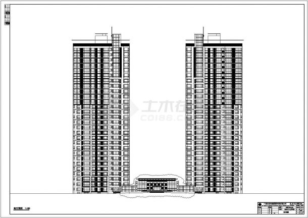 天津富力城某28层综合住宅楼建筑设计方案图-图二