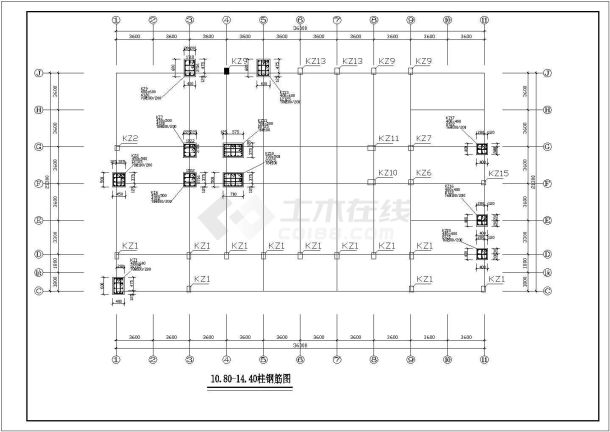 某特殊学校三层框架结构综合楼去施工图-图二