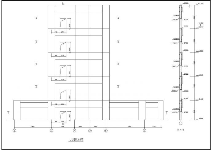 某地区十三层框剪宾馆结构施工图纸(含附属、停车场)_图1