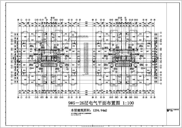 广西某地上二十九层住宅楼强电设计图-图一