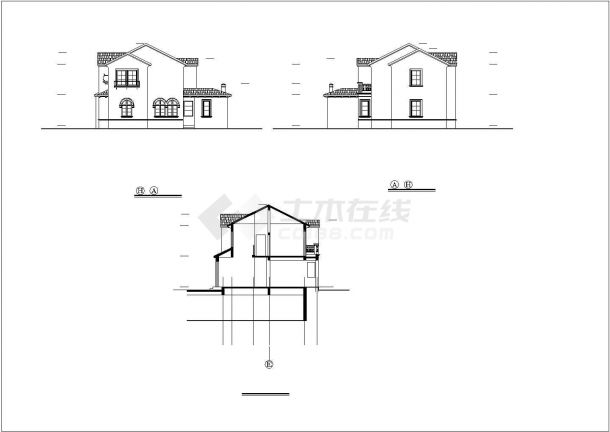 某地两层框架结构住宅建筑设计施工图纸-图二