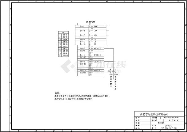 浅井35kv变电站工程组屏设计图纸-图一