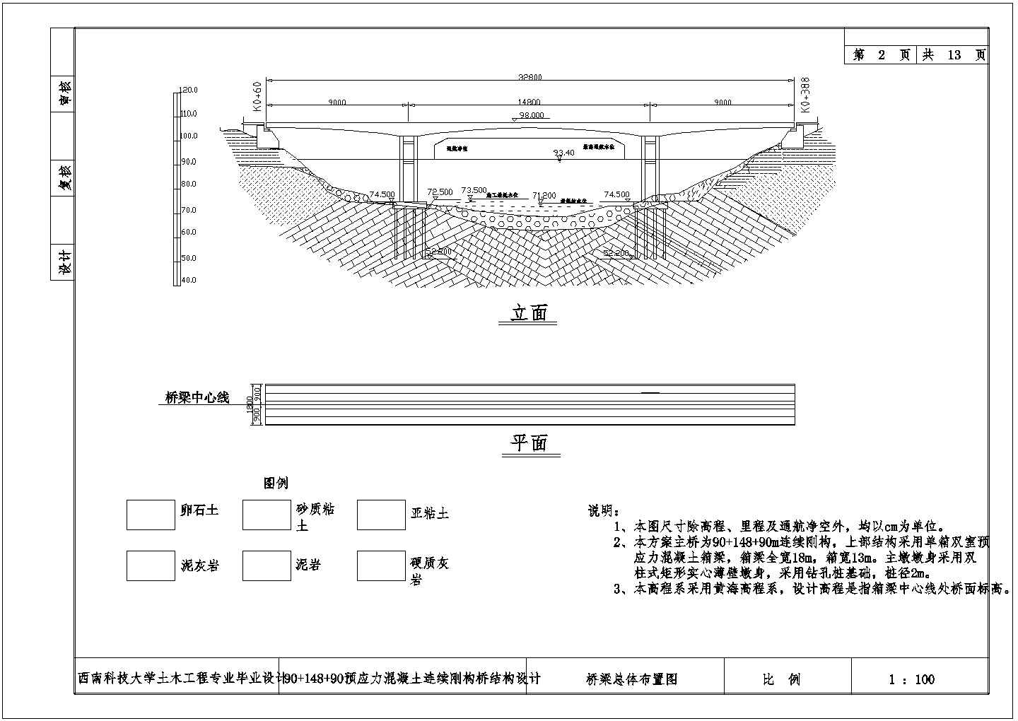 西南科技大学土木工程专业桥梁毕业设计全图