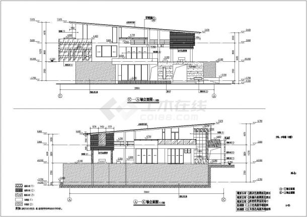 某地两层框架结构别墅建筑设计施工图-图一