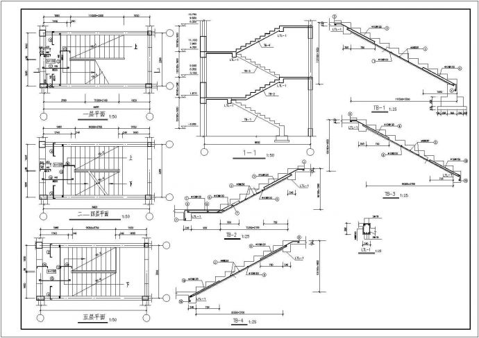 某五层砌体结构学生宿舍楼结构设计施工图_图1