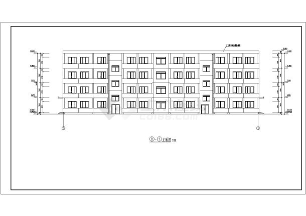 3878平米三层框架结构职工宿舍楼毕业设计（建筑图结构图计算书）-图二