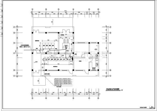 排涝泵站小型变电所电气设计施工图-图一