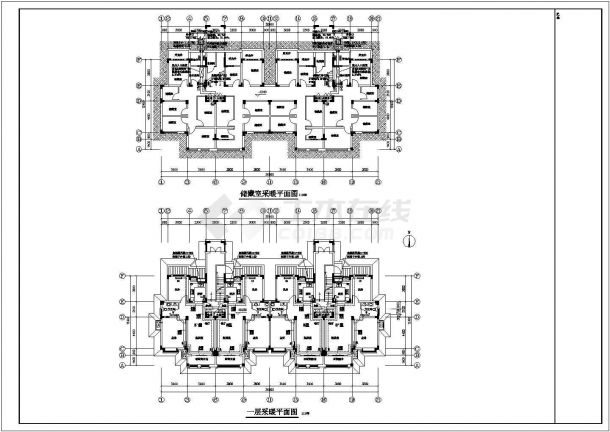 [山东]2365㎡六层居住区办公建筑采暖系统设计施工图-图一