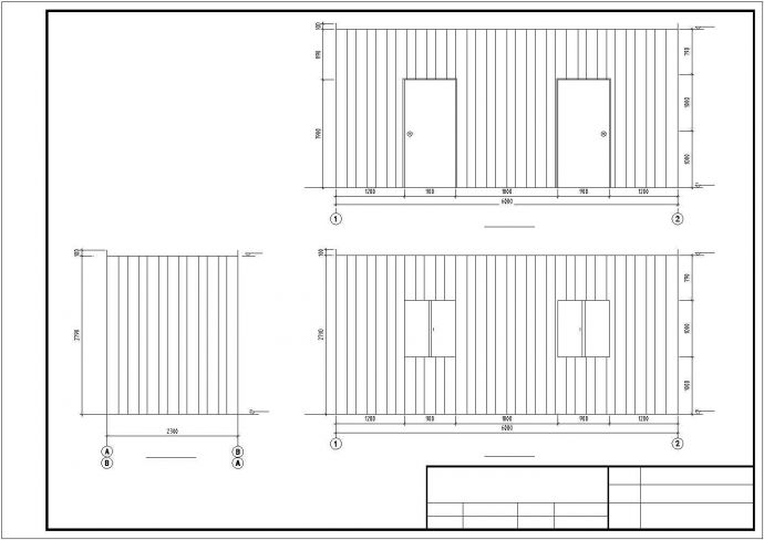 某施工工地临时单层门式刚架宿舍楼结构设计图_图1