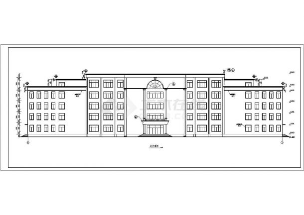 某中学五层框架结构教学楼建筑设计施工图-图一